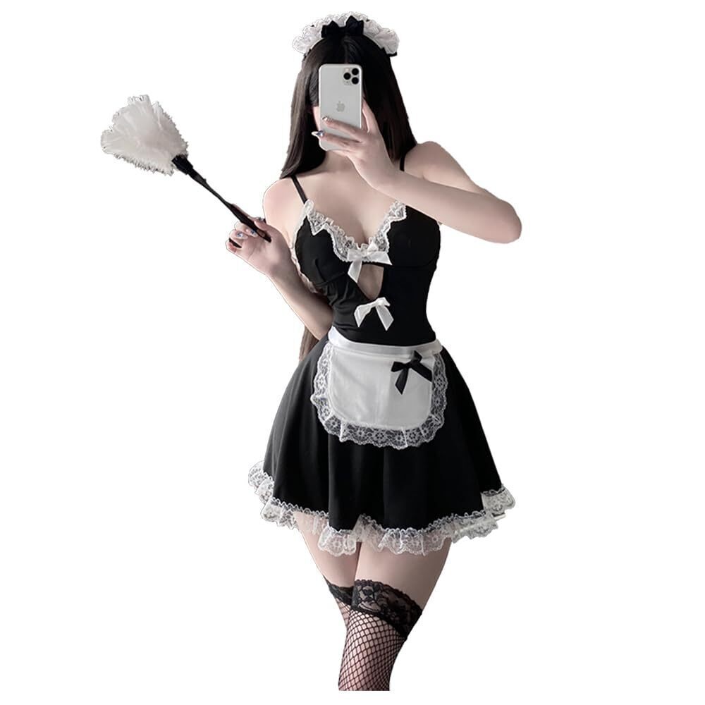 3219 cosplay sexy French maid underwear makeup ball mischievous apron lace